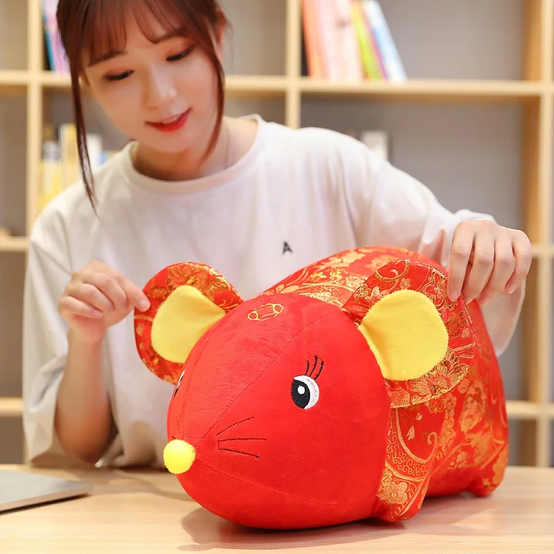 Год крысы Kawaii китайское платье талисман Крыса Мышь в Танг костюм Китайский Год Вечерние украшение-кукла игрушка детский подарок