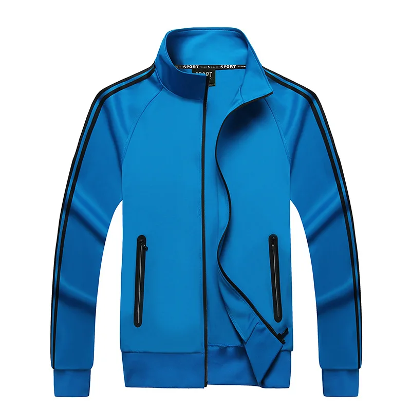 Plus Size Men Sport Jacket Spring Autumn Long Sleeve Zip Up Running Jogger Fitness Workout