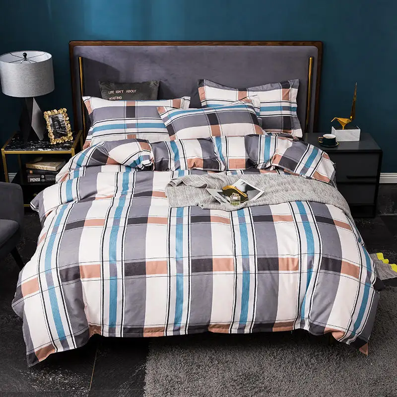 

Yaapeet Cartoon Pattern 3/4pcs Bedding Set Bedroom Colorful Plant Printed Bedding Linens Elegant Breathable Duvet Cover Sheets