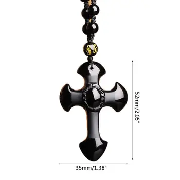 

jewelry Obsidian Pendant Necklace Cross Pendant Jewelry for Men Womens Pendants