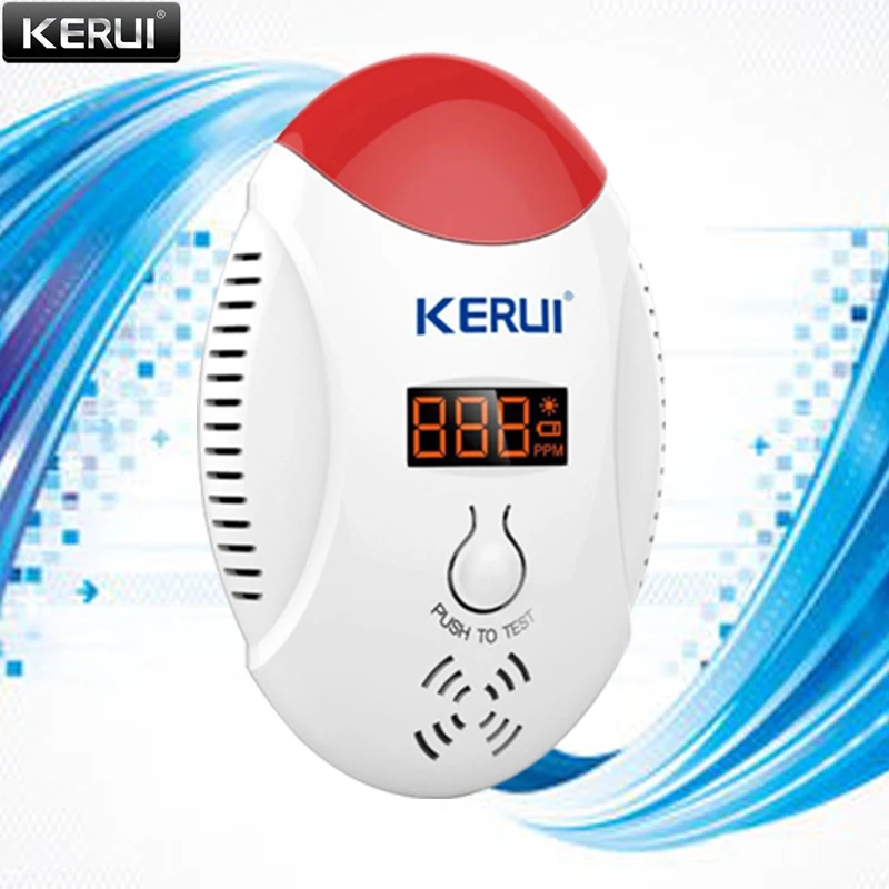 KERUI-pantalla Digital LED con Sensor de alarma para el hogar Detector de monóxido de carbono, con voz, para sistemas de alarma
