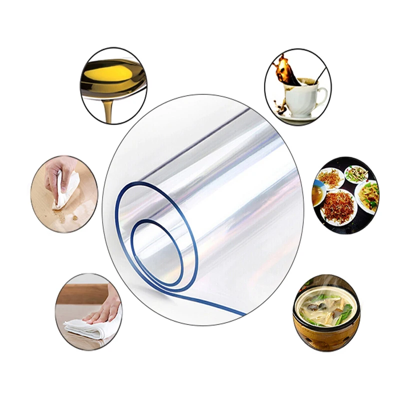 1.0mm soft glass tablecloth transparent PVC tablecloth waterproof and oil proof kitchen table cover computer desk available table cloth rectangular tablecloth disposable tablecloth tarot card table cloth leather table cloth tarot tablecloth table protector