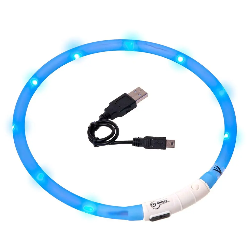 Светодиодный ошейник для домашних животных Usb перезаряжаемая - Цена: 