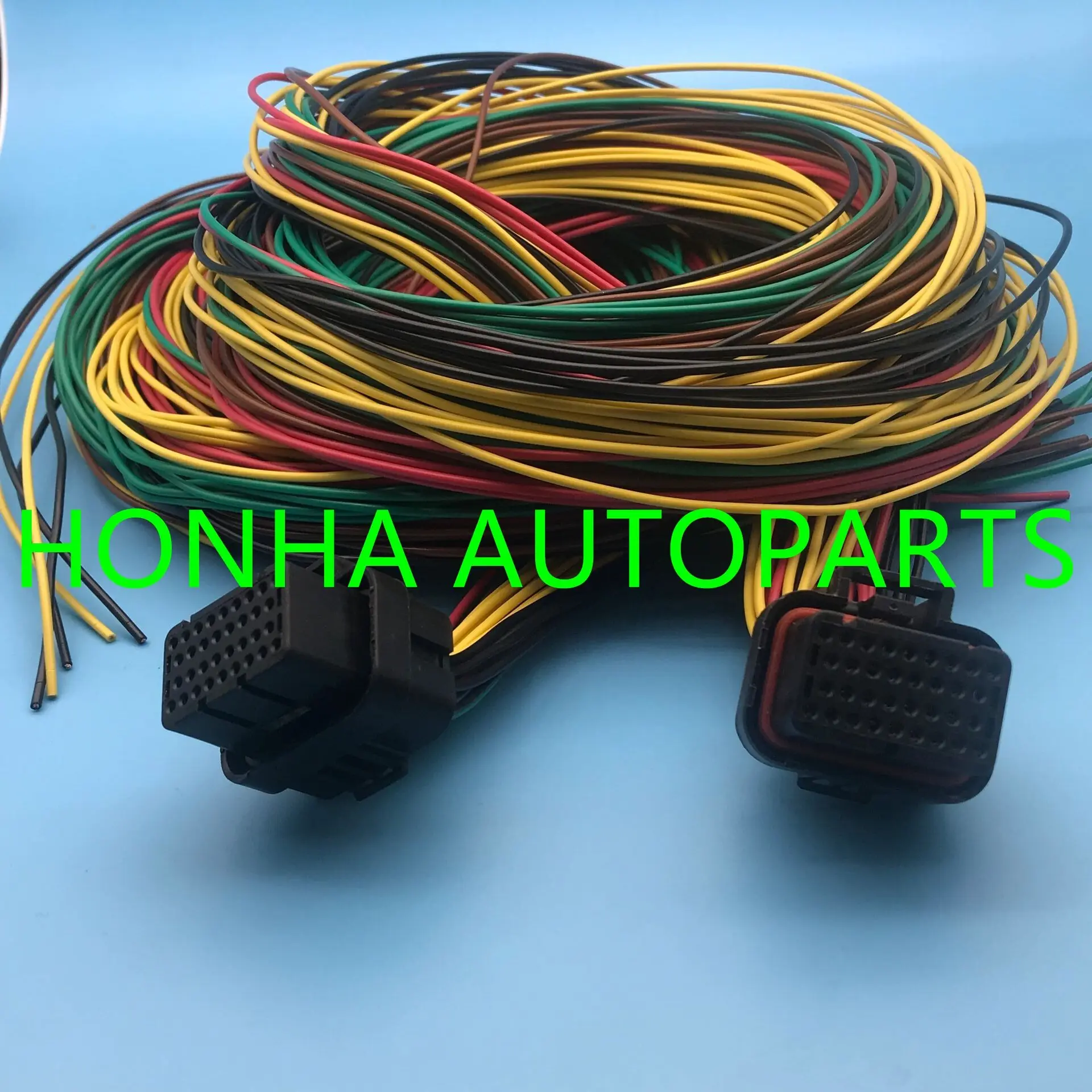 

34 Pin/Way Female Tyco AMP Auto Oil Gas Connector Plug With 2 meter 18AWG Wire Pigtail 4-1437290-0 4-1437290-1