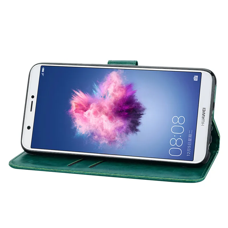Для huawei P Smart чехол FIG-LX1 мягкий, роскошный, из ТПУ кожаный бумажник флип-чехол для huawei P Smart FIG-LX1 чехол для телефона 5,65 дюймов