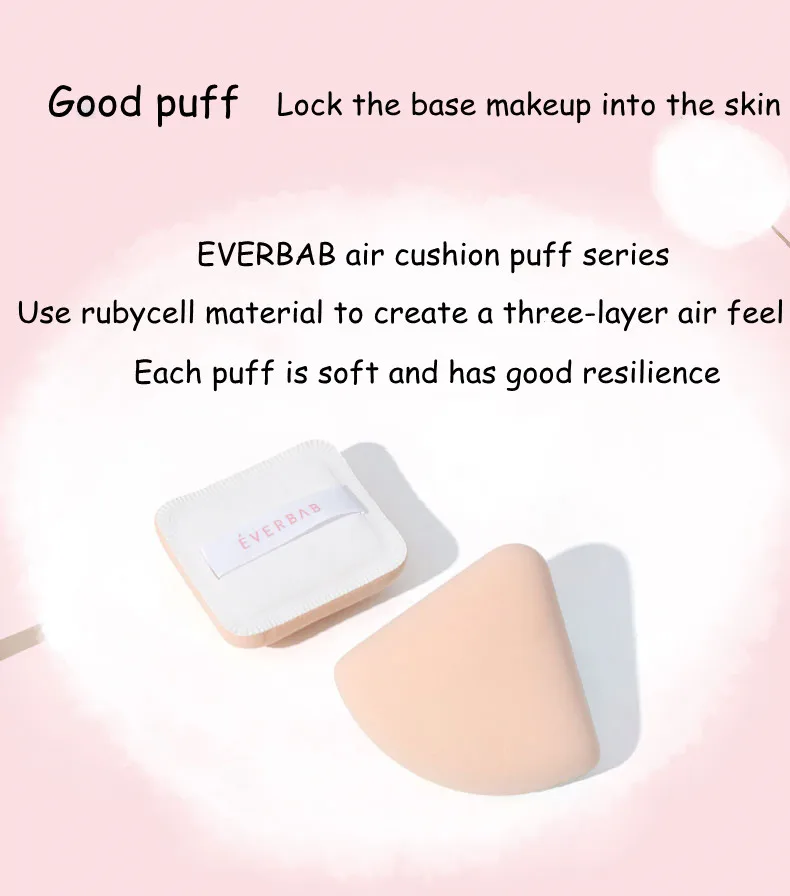 1pack=2pcs Everbab Marshmallow/triangular Air Cushion Puff Bb Cream Setting  Sponge Puff Soft Dry / Wet Use Makeup Tool - Cosmetic Puff - AliExpress
