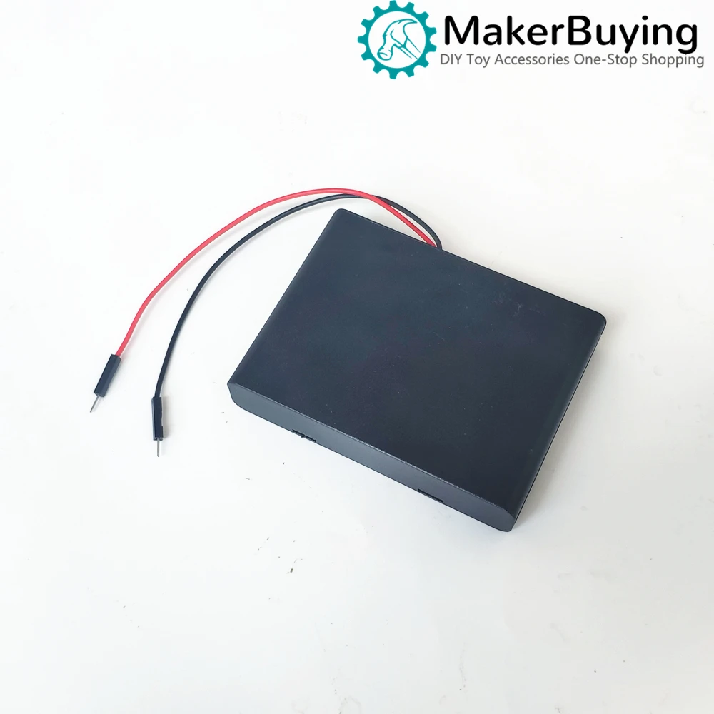 

6-элементный батарейный блок с наконечником DuPont с крышкой и переключателем красных и черных линий, держатель батарейного отсека AA * 6, 9 в