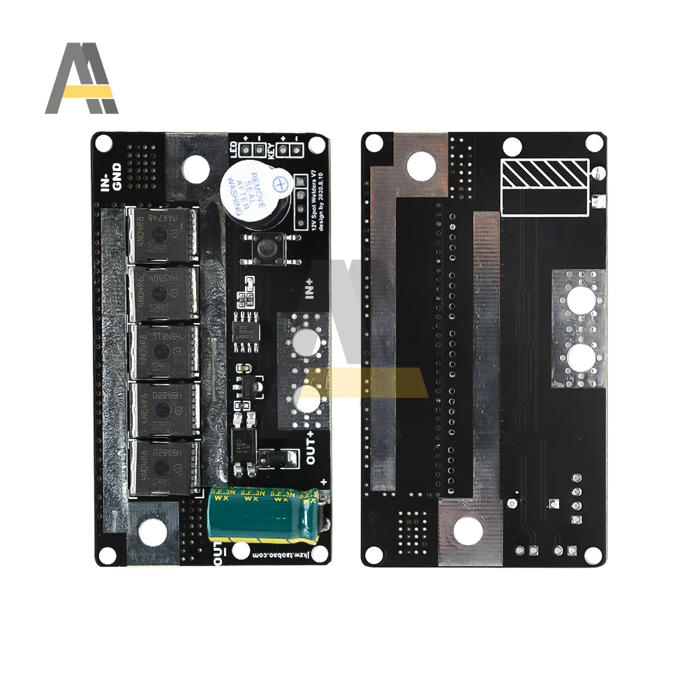 Placa de circuito 12v accessor do pwb do ponto do armazenamento da energia da bateria da máquina de soldadura do ponto do equipamento do soldador dc5v 12v com escudo transparente