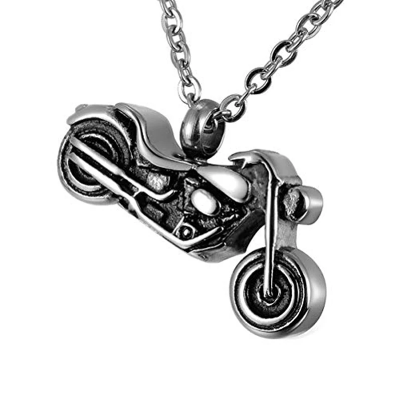 Cool Design Keepsake Urn Motorcycle Pendant Memorial Ash Urn Necklace Keepsake Necklace Jewelry for Man Boy Women Gifts