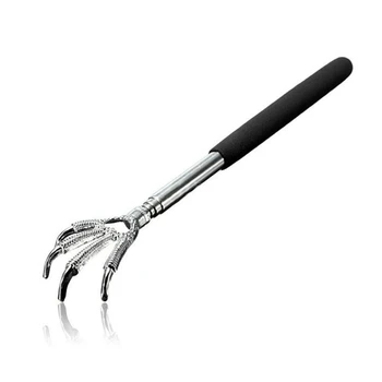 

Claw Back Scratcher Handy Stainless Adjustable Length Pen Clip Back Scratcher Telescopic Scratching Massage Kit 22-59cm