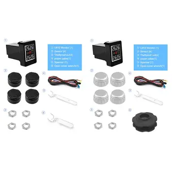 

U912 Car TPMS Tire Pressure Monitoring System LCD Display Auto tyre Alarm for Toyota with 4 sensors wireless alarm systems