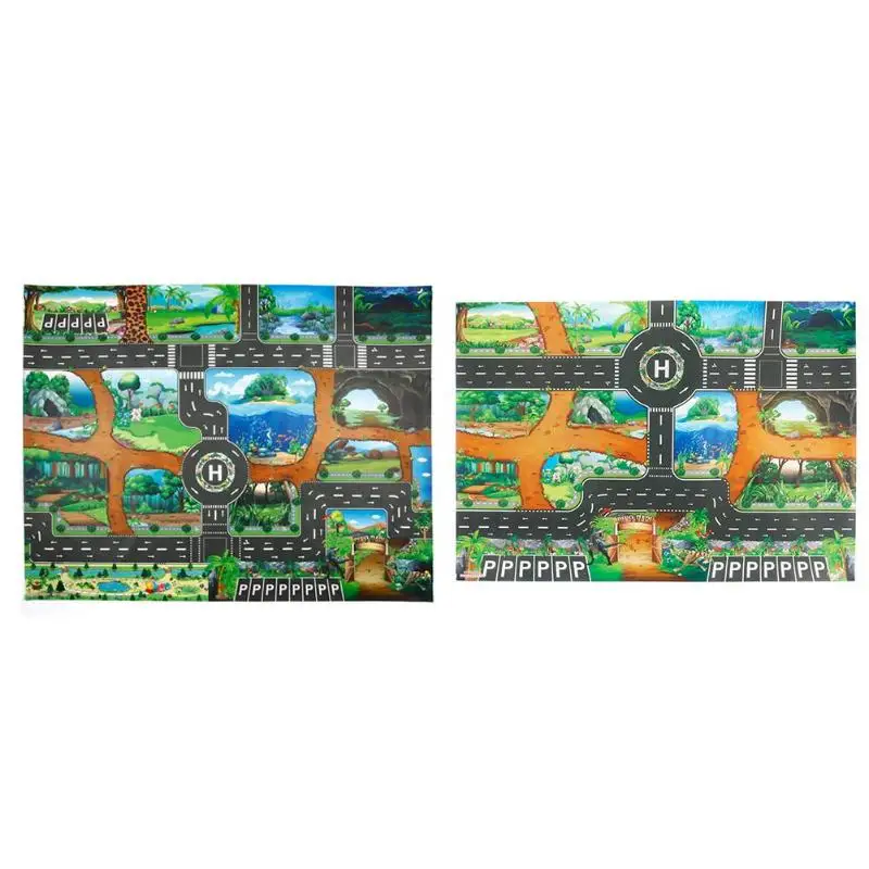 

Dinosaur Traffic Road Baby Crawling Play Mat Chidren Climbing Game Floor Carpet Parent-child Interaction Closely United