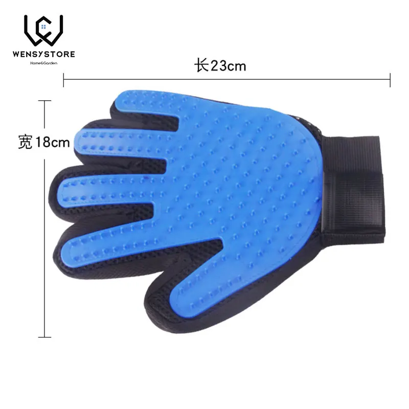 Dog Pet brush Glove Deshedding Gentle Efficient Pet Grooming Glove Dog Bath Cat cleaning Supplies Pet Glove Dog Combs XFx30