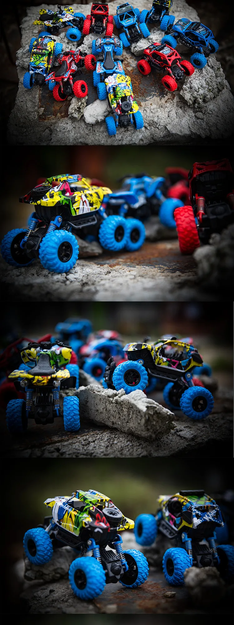 The new inertia off-road vehicle four-wheel drive plastic toy car back to the stunt car to send the best gift for children