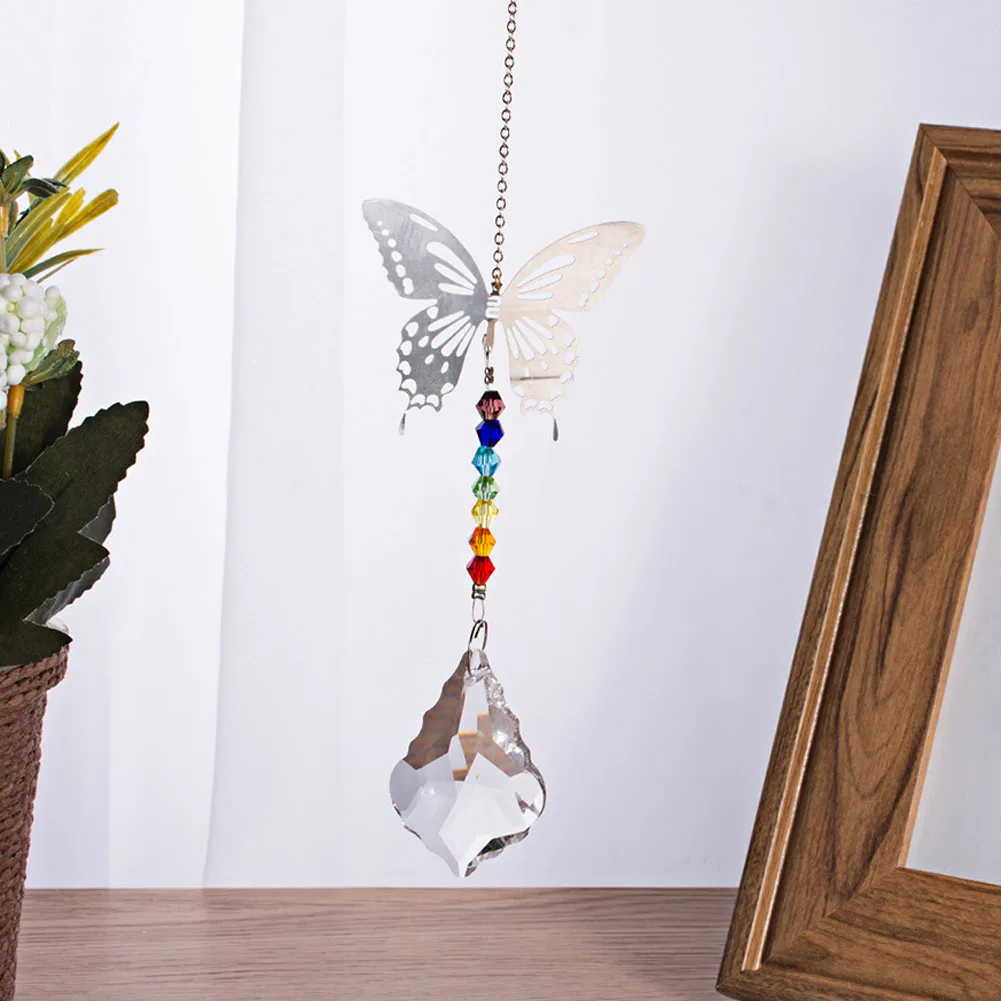 

Craft Reflection Butterfly Shaped Accessories Window Decorative Crystal Pendant Indoor Prisms Home Gift Hanging Sun Catchers