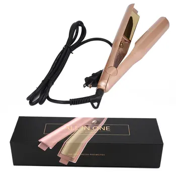

3D Concave Negative Ions 2 in 1 Twist Straightening Iron hair Curling Iron New Design