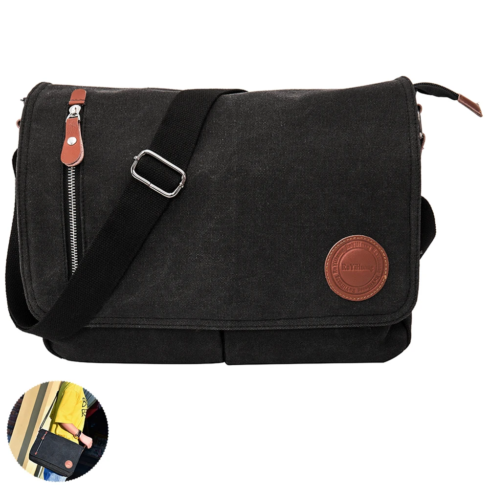 

2020 Canvas Leather Crossbody Bags Men Messenger Shoulder for Man Bolsa Handbags Quality Luxury Designer Big Brand Masculina