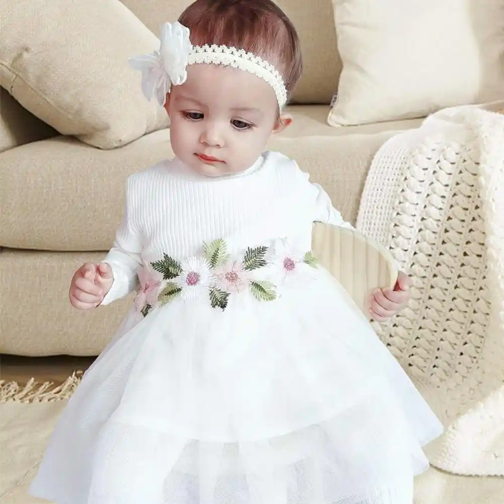 Robes D Impression Florale A La Mode Bebe Fille Livraison Gratuite Vetements Princesse Vent Fete Tenues A Manches Longues Automne Hiver Robe En Tulle Aliexpress