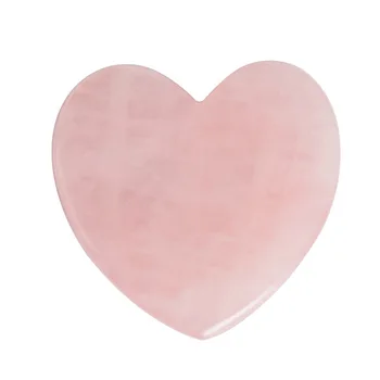 

Heart Shape Natural Jade Stone Facial Massage Stone Pink Guasha Board Face Lift Scraping Boards Beauty Massage Tool