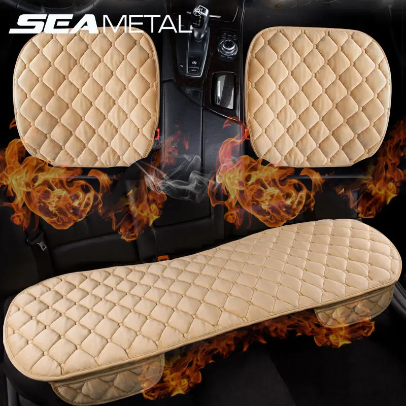 

2019 NEW Brand Car Seat Cover Winter Warm Velvet Automobiles Seat Covers Cushion Front Rear Chair Seat Pad Car Seats Protector