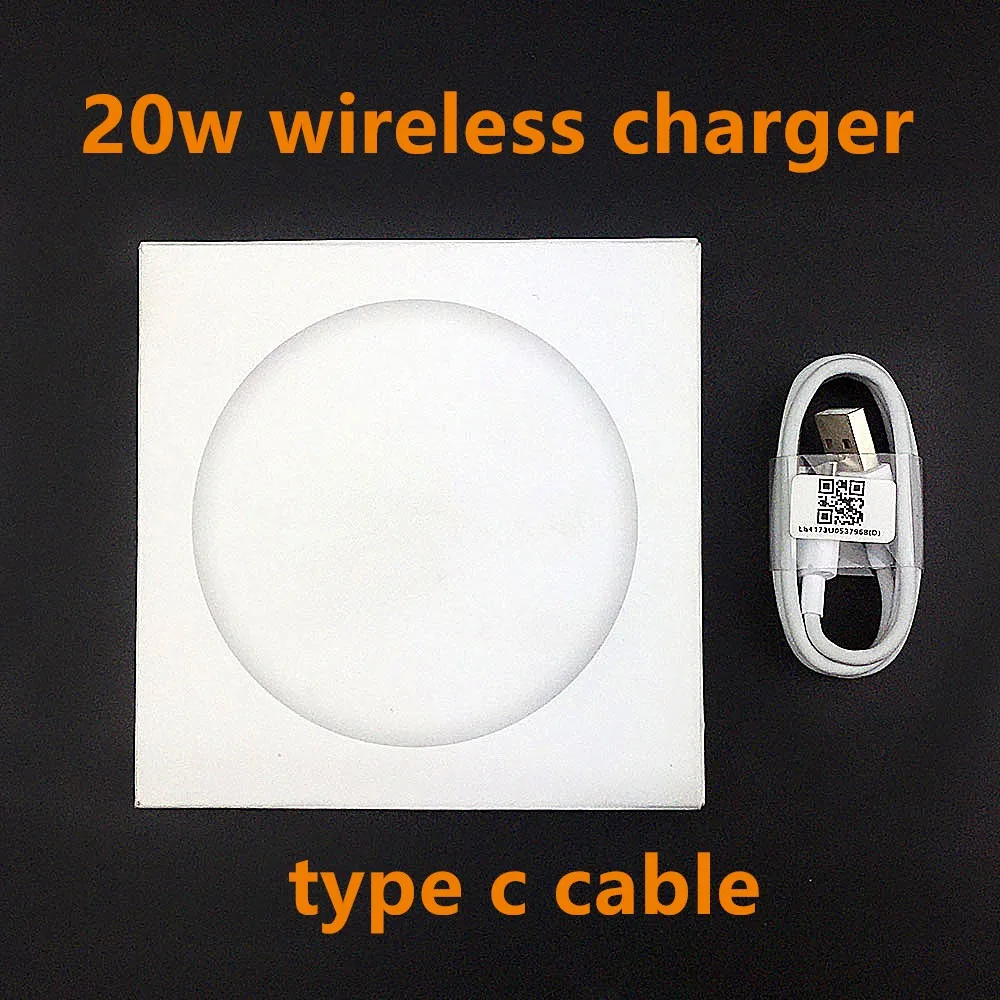 with type c cable Xiao mi Qi Беспроводное зарядное устройство 20 Вт Макс и 27 Вт для mi 9(20 Вт) mi x 2 s/3(10 Вт) qi Epp совместимый мобильный телефон(5 Вт) несколько безопасный - Цвет: with type c cable
