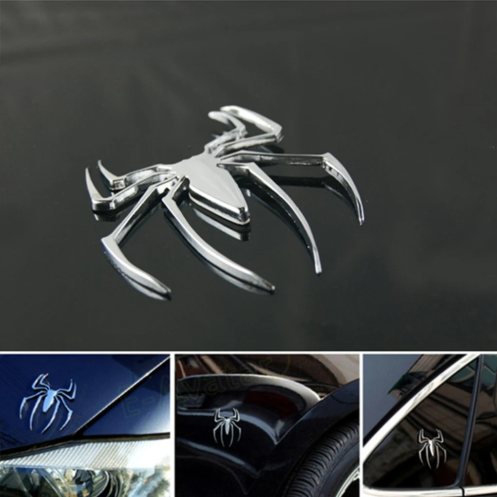 3D Автомобильная наклейка хром паук значок эмблема логотип мотоцикла Наклейка
