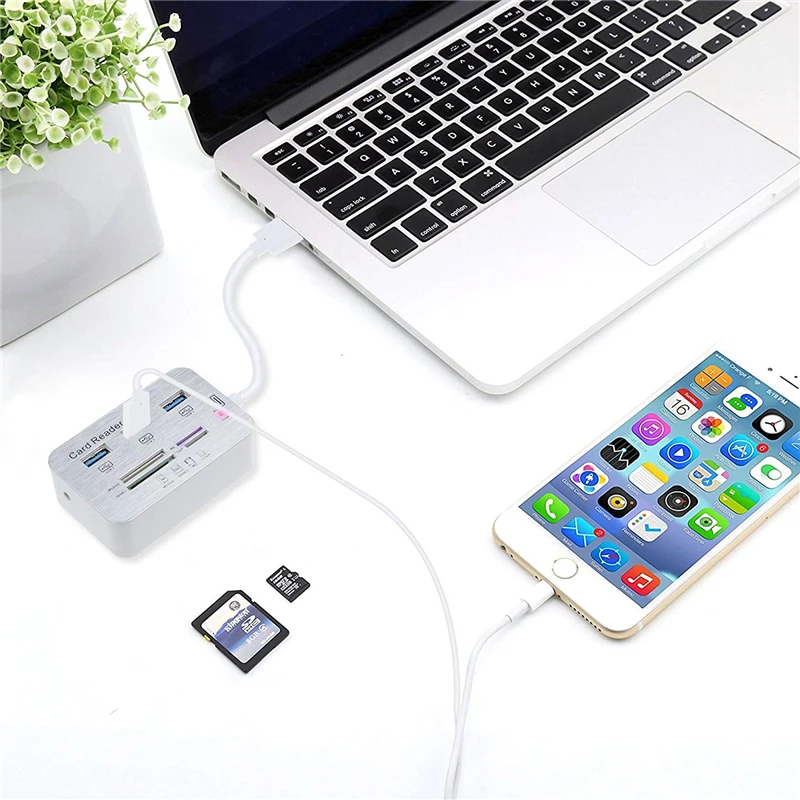 High Speed Multi 3 Port USB 3.0 Hub Multiport SD TF Card Reader Usb Splitter for Macbook Pro Air Computer Pc Laptop Accessories