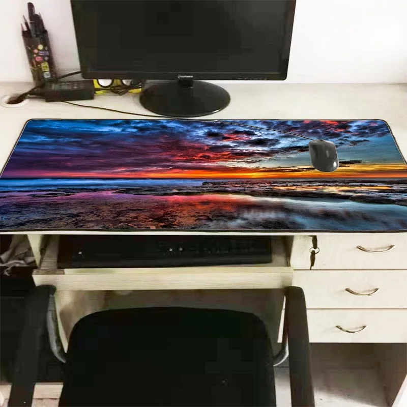 Colorful Clouds Landscape 90x40cm Large Mouse Pad Mice Gamer Keyboard Mat XL Tabler Soft Gaming Waterproof Mousepad