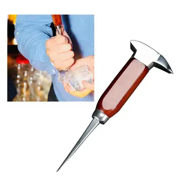 

Refined Steel Ice Pick Punch Crusher Icing Breaker Wooden Handle Kitchen Tool