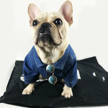 

Fashion Dog Denim Jacket for Small Dogs French Bulldog Jeans Coat Printed Clothes for Chihuahua Pug Puppy Pet Luxury Clothes