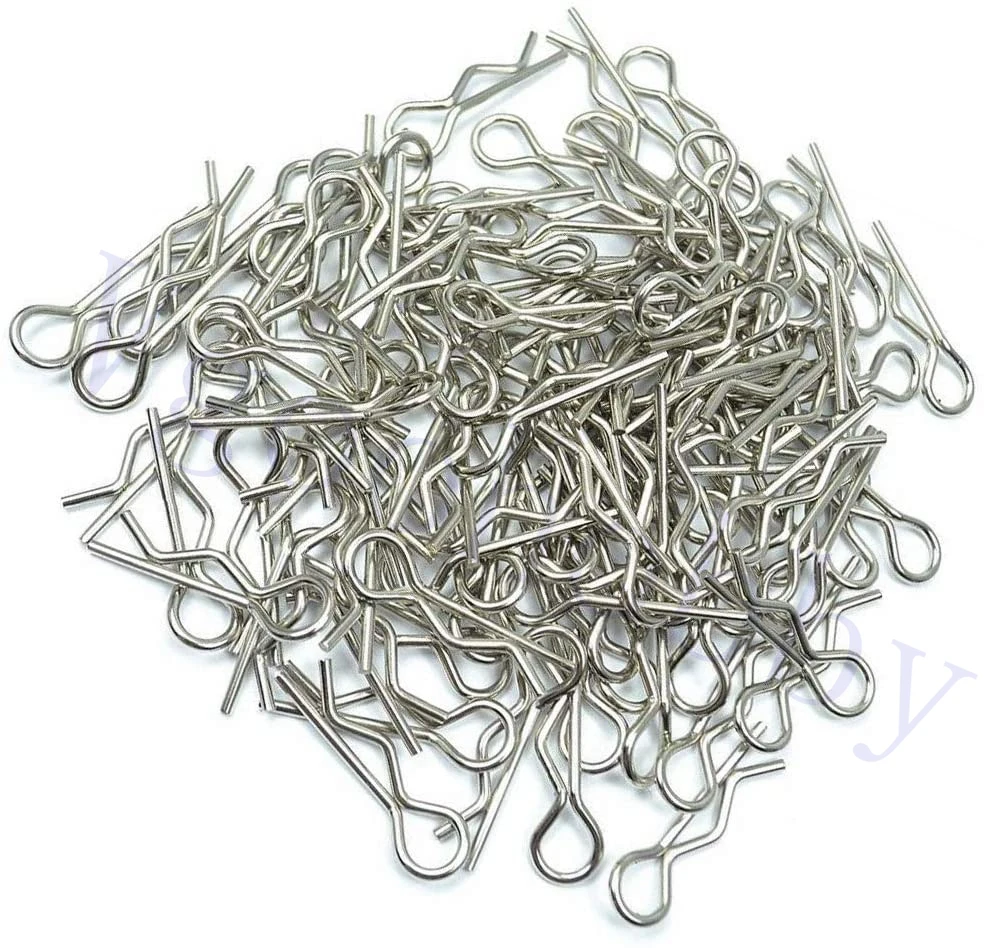 

100 Pack Universal Body Shell Clip Pin Post Spare Part Replacement for HSP Redcat HPI RC 1/10 1/12 Model Car,Silver