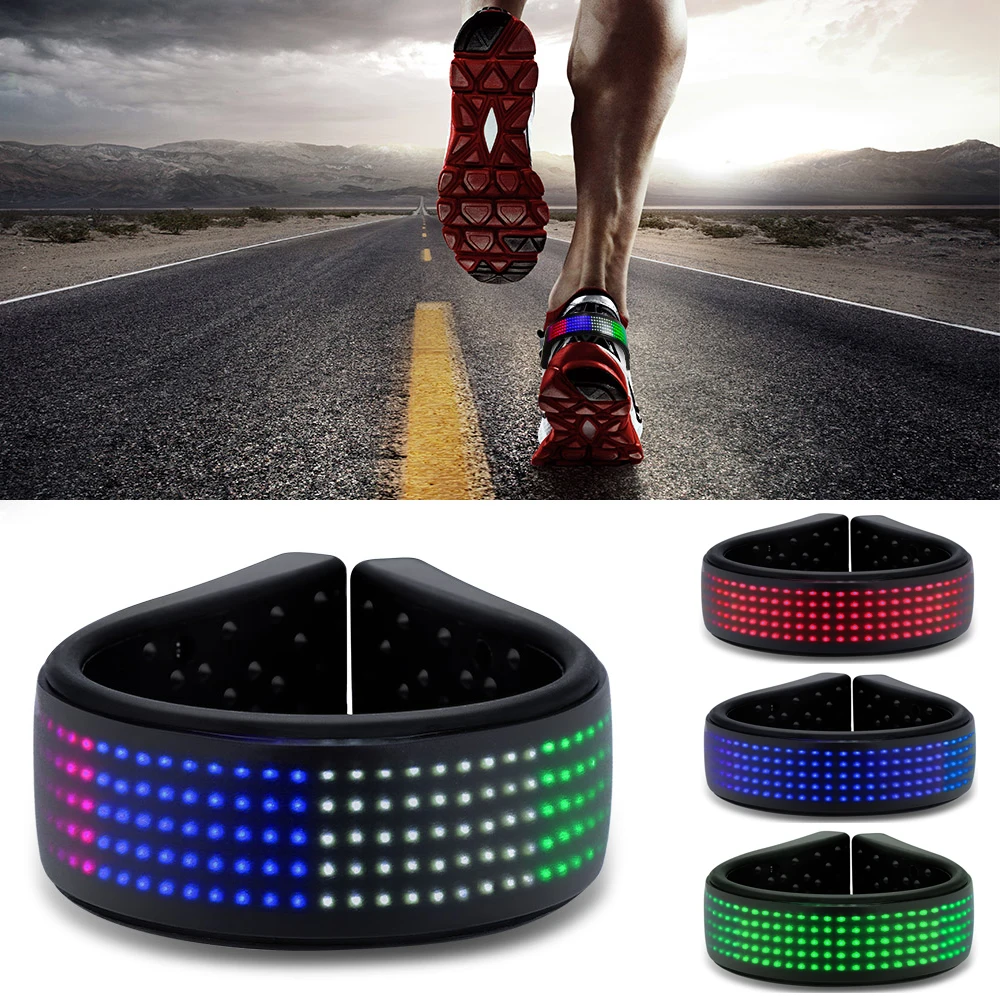 

LED Screen Running Shoes Clip Lights Outdoor Luminous Bicycle Walking Night Safety Light Christmas Halloween Party Decoration