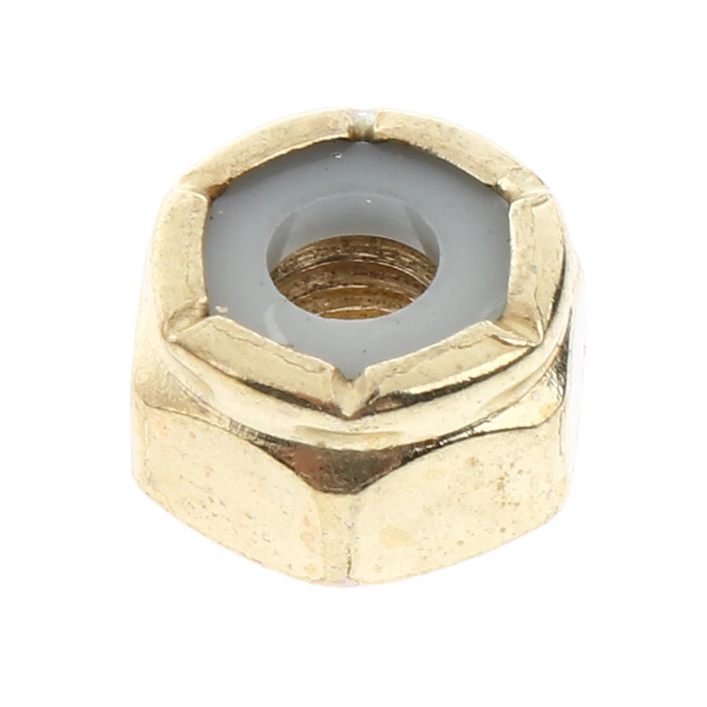 8 Pieces Skateboard 25mm Truck Bolts Screws with Nuts Set Hardware Truck Screws Skateboard - Golden