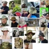 Camo Outdoor Fishing Cap Camouflage tactical Bucket Hat Camping Climbing Hunting Military Army Airsoft Jungle Wide Brim Bonnie ► Photo 3/6