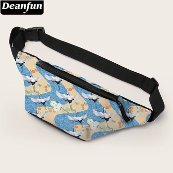

Deanfun Fanny Pack For Women White Cranes Printed Pouch Bag Elegant Waist Bag For Women And Girls 18066