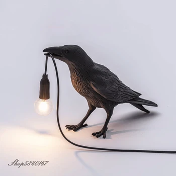 

Italian Seletti Bird Light Living Room Table Lamp Art Deco Designer Table Lamps for Bedroom Beside Lamps LED Study Desk Lamp