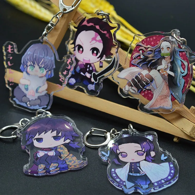 Брелок Kimetsu No Yaiba для косплея, реквизит для косплея, Kamado Tanjirou Nezuko, брелок для ключей Agatsuma Zenitsu, автомобильный брелок