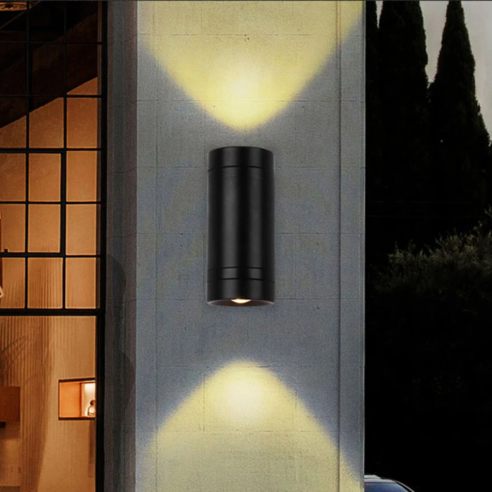 Сад вверх вниз низкой мощности легко установить прихожей Открытый водонепроницаемый декоративный настенный светильник алюминиевый светодиодный светильник гостиной яркий