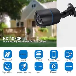 720P WiFi ip-камера наружная Onvif Проводная беспроводная сеть видеонаблюдения Водонепроницаемая инфракрасная камера ночного видения домашняя