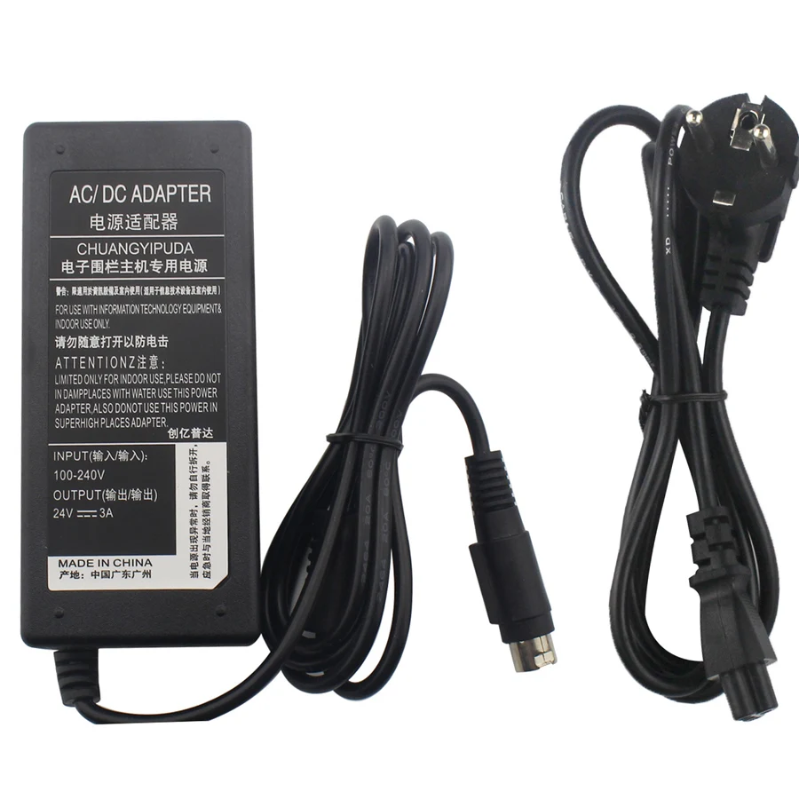 24V 3A 3pin 72W AC адаптер питания зарядное устройство для NCR POS 7197 POS PS180 PS179 M235A TM-T88II TM-88III термопринтер - Цвет: EU Plug