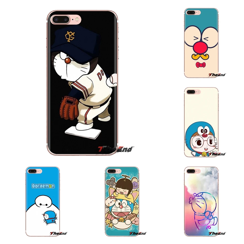 Soft Transparent Cases Covers Doraemon For iPhone XS Max XR X 4 4S 5 5S 5C SE 6 6S 7 8 Plus Samsung Galaxy J1 J3 J5 J7 A3 A5 |