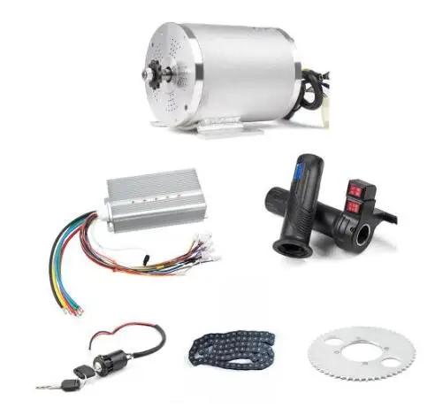 6 in1 kit ( foot) 72V 3000W контроллер двигателя мотоцикла или электровелосипеда, конверсионный набор, электрический велосипед комплект обратный поворот дроссельной заслонки мотоцикла 50A Европе замок - Цвет: 6 in1 kit ( foot)