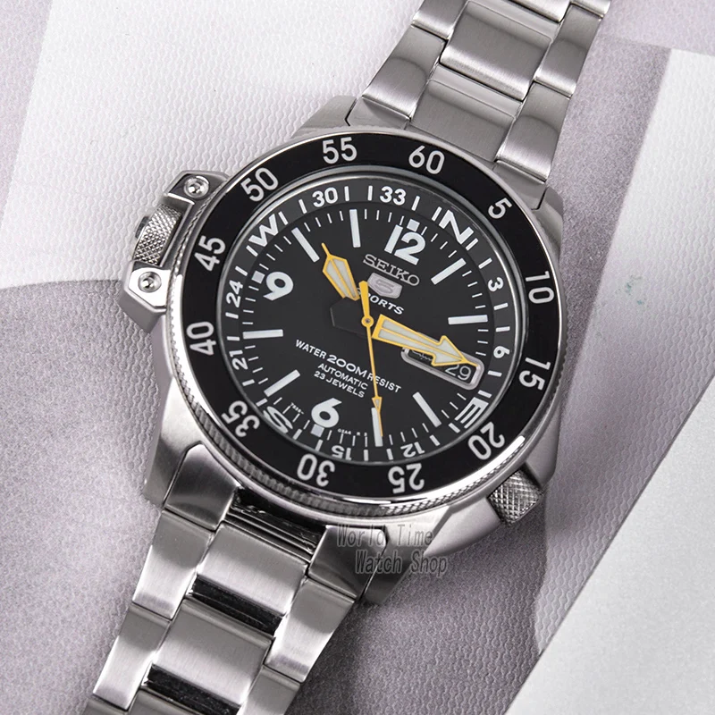 Часы seiko мужские с 5 автоматическими часами брендовые водонепроницаемые
