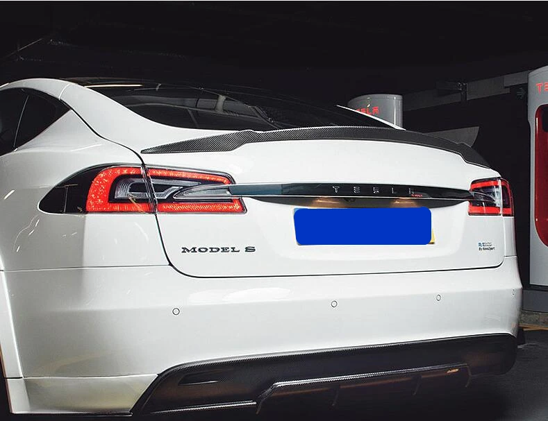 Для Tesla модель S спойлер 2012- Tesla модель S Высокое качество углеродного волокна спойлер из материала для Tesla модель s спойлер