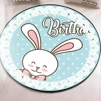 

Round Rabbit floor mat kids home living room carpet floor mat cartoon children bedroom rug Beside Carpet Balcony Rug Hall Mat