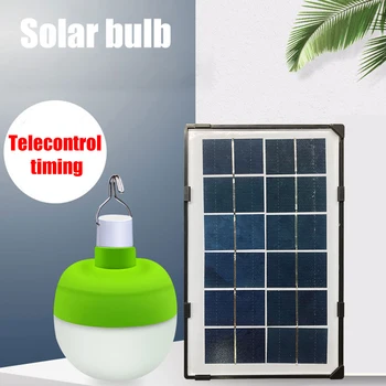

Solar LED Light Bulb Remote Solar Power LED Waterproof Human Motion Sensor Easy Installation Control Lamp for Home Indoor