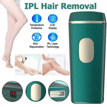

2 Colors 4 Plug 990000 Pulsed IPL Laser Hair Removal Instrument Photonic Hair Removal Machine Body Armpit Electric Epilator