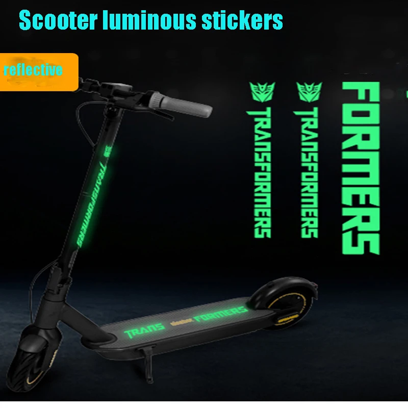 

Electric Scooter Reflective luminous stickers for xiaomi m365 /m365 pro ninebot max ninebot es2 film fluorescent warning Sticker