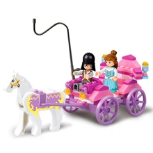 SLUBAN 0239 99 шт друзья девочка КОРОЛЕВСКАЯ КАРЕТА вагон Строительные блоки Кирпич совместимый Technic Playmobil игрушки для детей