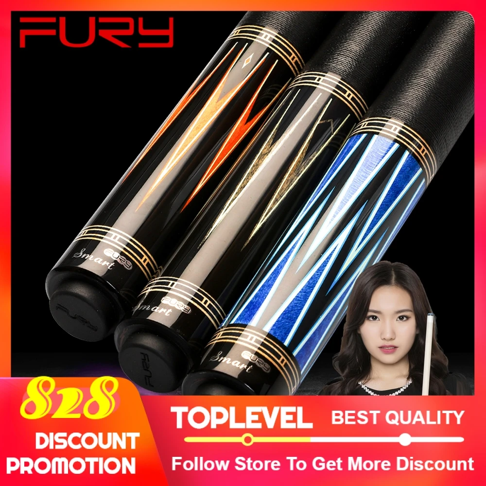 

FURY Biiliard CL 4-6 with Case 3 Colors Maple Billar Pool Cue Stick Kit 13mm Tiger Tip Professional Maple HTO Shaft China 2019